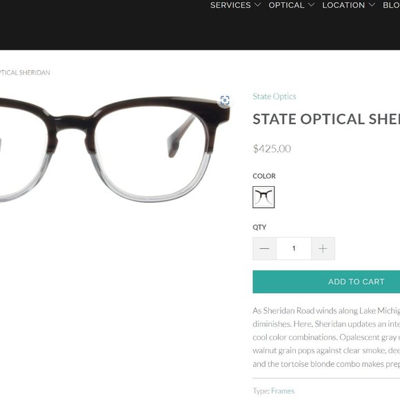 State Optical Co Sheridan Walnut Smoke Eyeglasses Sunglasses Frame 5019-140 - Picture 9 of 9